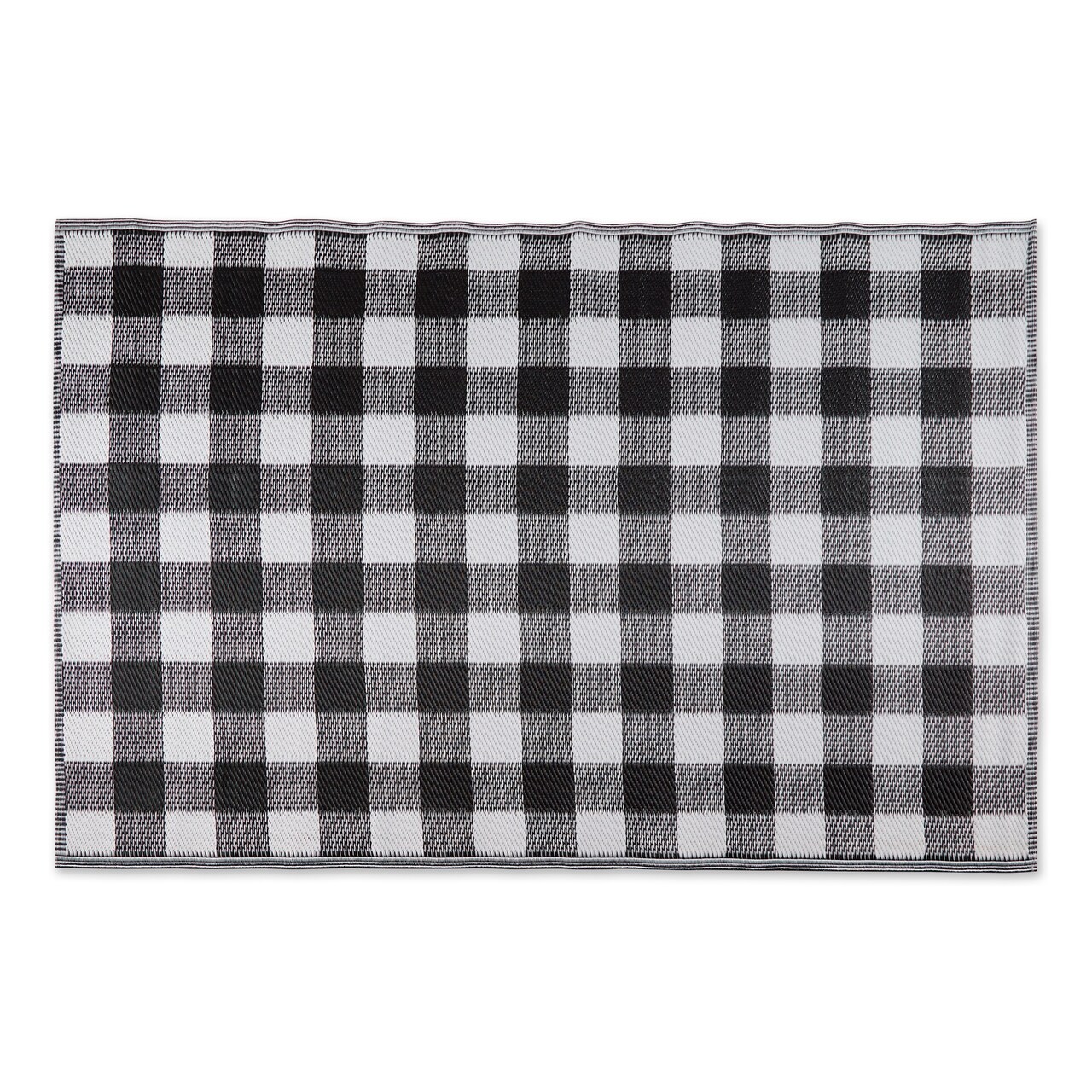 DII Black Fern Print On Natural Round Jute Placemat (Set of 6)